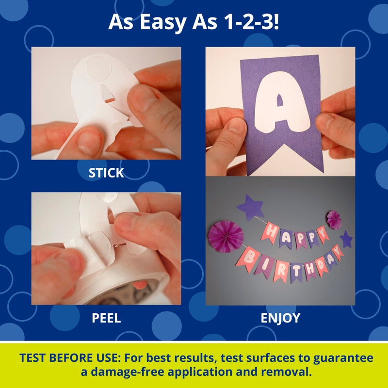 Glue Dots, All Purpose Dots, Permanent, Multi-Surface, Double-Sided, 1/2", .5 Inch, 300 Dots, DIY Craft Glue Tape, Sticky Adhesive Glue Points, Liquid Hot Glue Alternative, Clear - Image 3